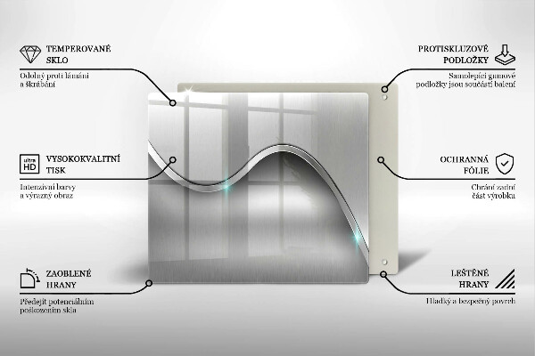 Glas Ceranfeldabdeckung Metallabstraktion