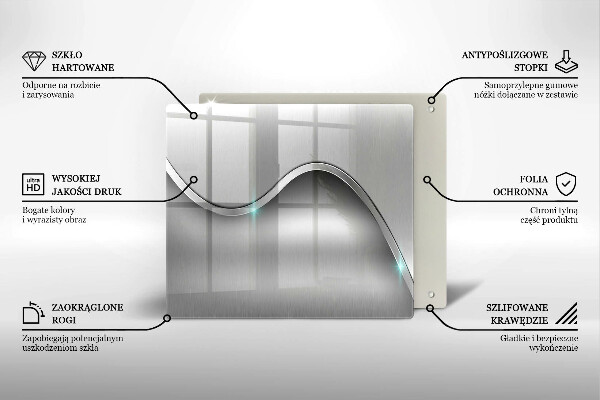 Glas Ceranfeldabdeckung Metallabstraktion