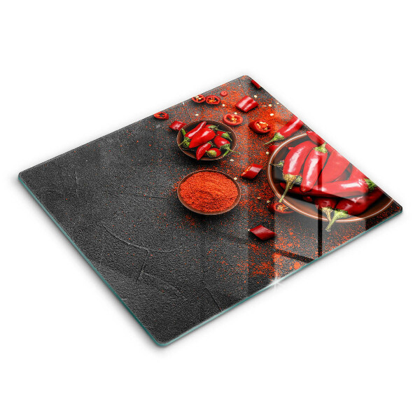 Glas Ceranfeldabdeckung Rote Chilischoten