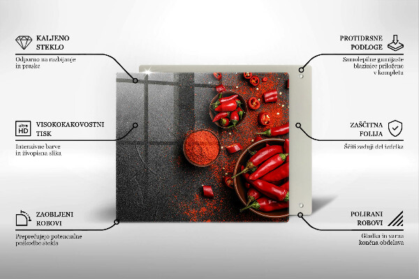 Glas Ceranfeldabdeckung Rote Chilischoten