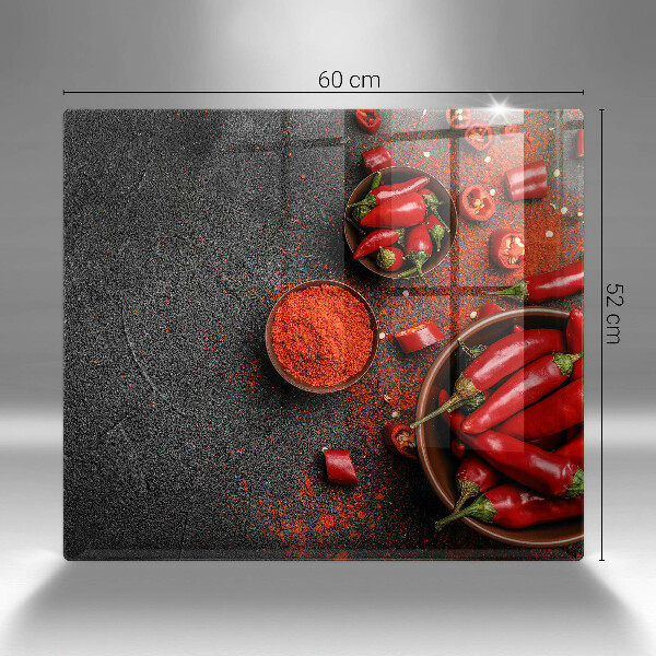 Glas Ceranfeldabdeckung Rote Chilischoten