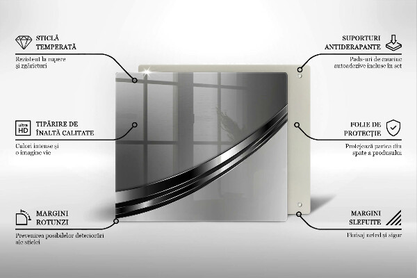 Glas Ceranfeldabdeckung Metallabstraktion