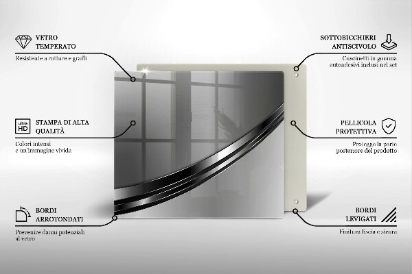 Glas Ceranfeldabdeckung Metallabstraktion