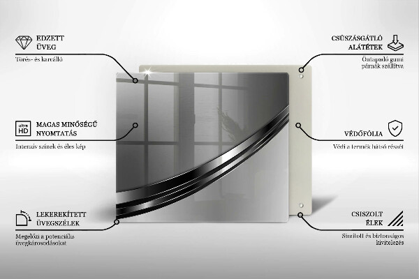 Glas Ceranfeldabdeckung Metallabstraktion