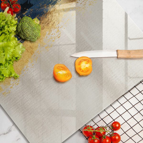 Glas Herdabdeckplatte Goldabstraktion