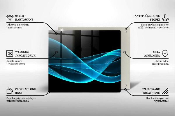 Glas Ceranfeldabdeckung Blaue Abstraktion