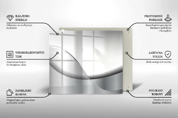 Glas Herdabdeckplatte Abstraktes Liniendesign