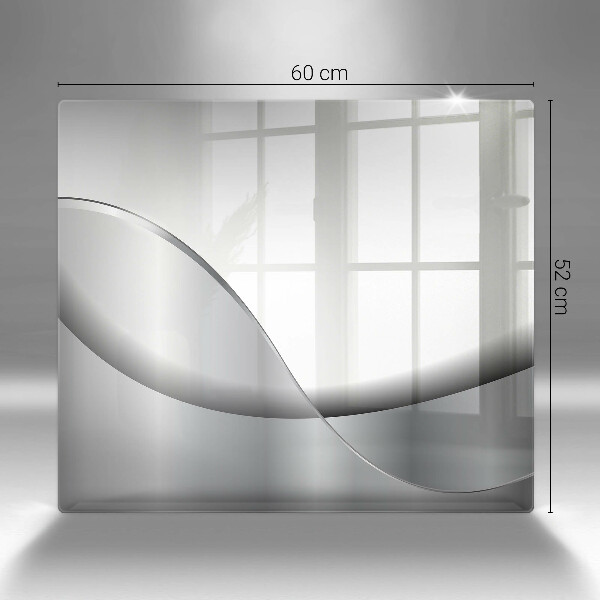 Glas Herdabdeckplatte Abstraktes Liniendesign