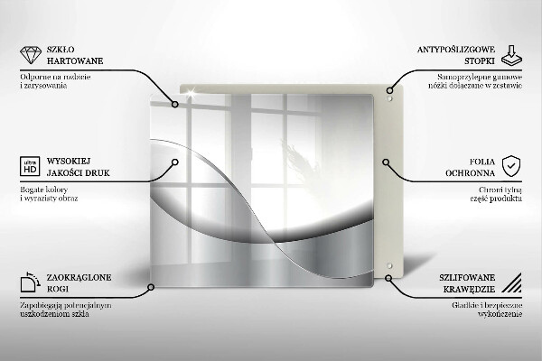 Glas Herdabdeckplatte Abstraktes Liniendesign