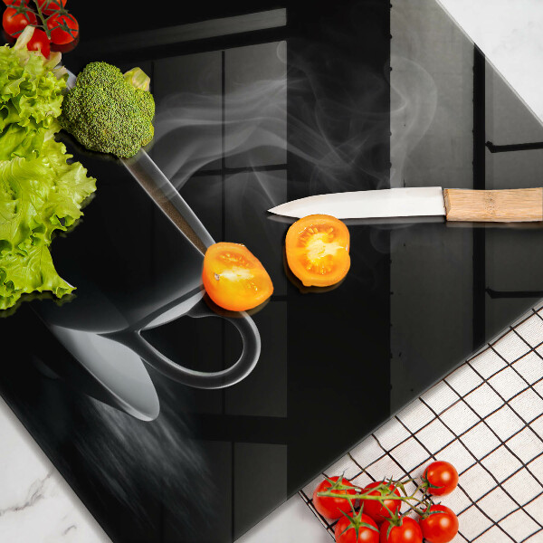 Glas Ceranfeldabdeckung Heiße Tasse Kaffee