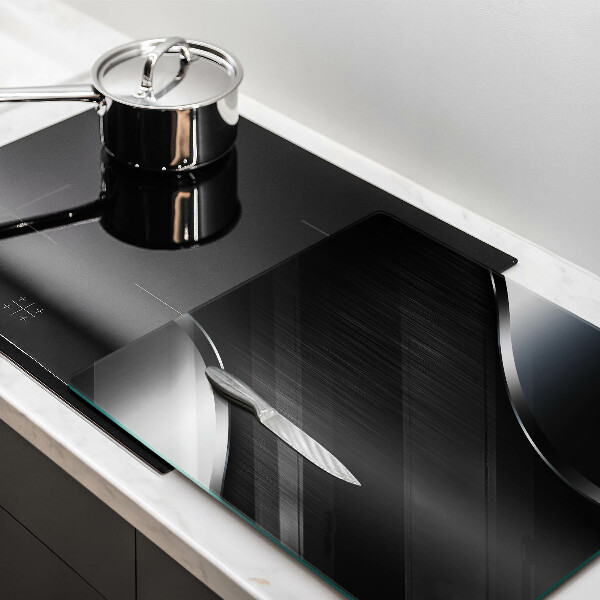 Glas Herdabdeckplatte Metallabstraktion
