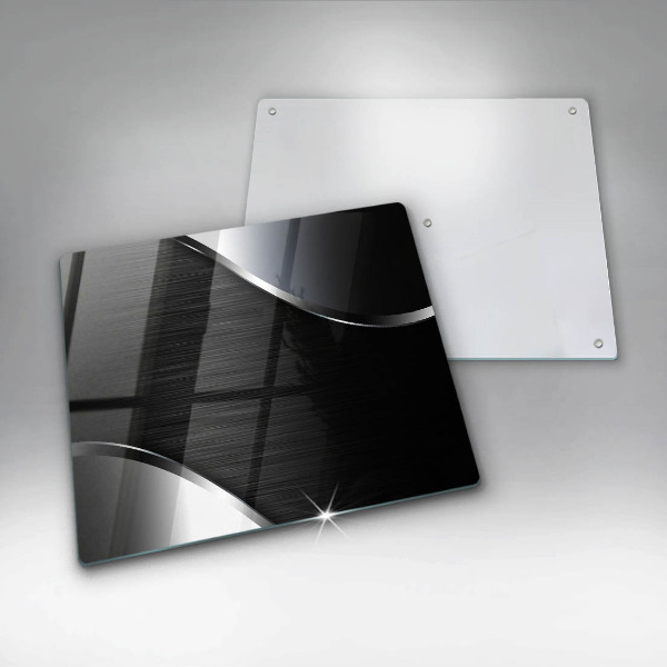 Glas Herdabdeckplatte Metallabstraktion