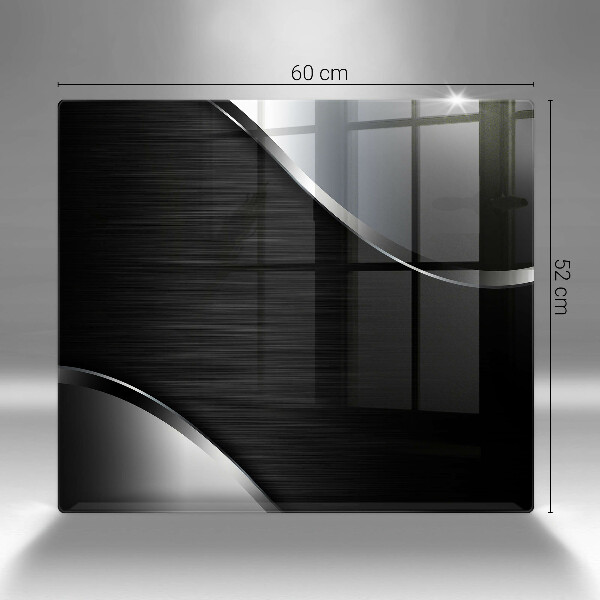 Glas Herdabdeckplatte Metallabstraktion