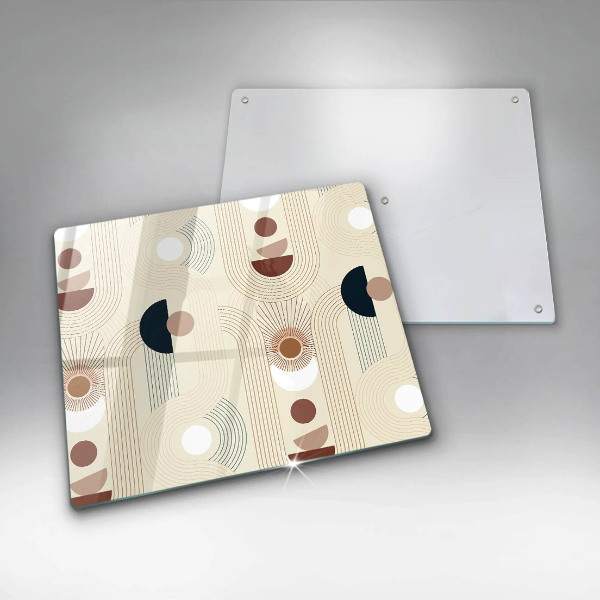 Glas Herdabdeckplatte Boho-Geometrieformen