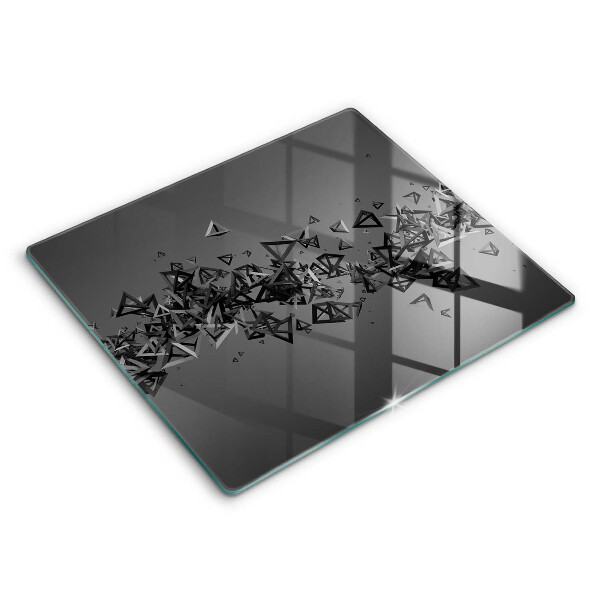 Glas Herdabdeckplatte Abstrakte 3D-Formen