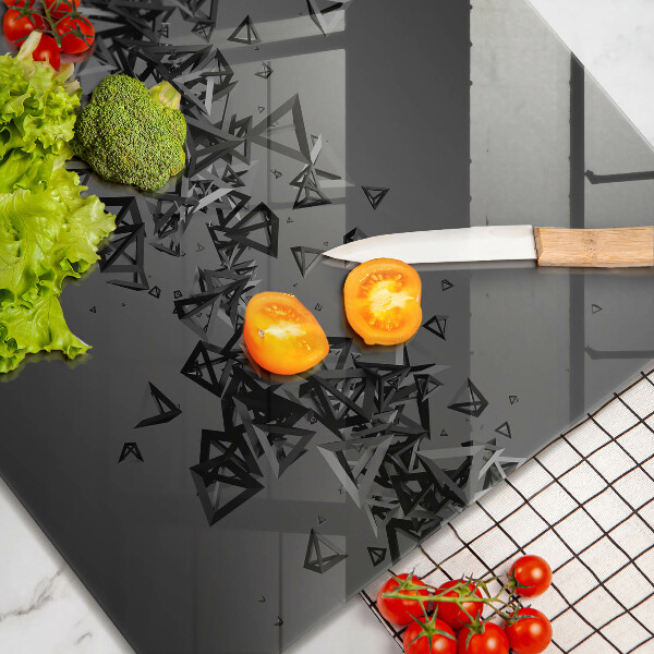 Glas Herdabdeckplatte Abstrakte 3D-Formen