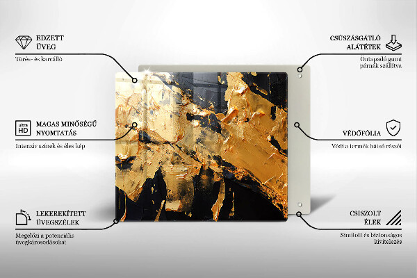 Glas Ceranfeldabdeckung Elegante Farbtextur