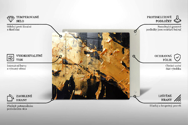 Glas Ceranfeldabdeckung Elegante Farbtextur