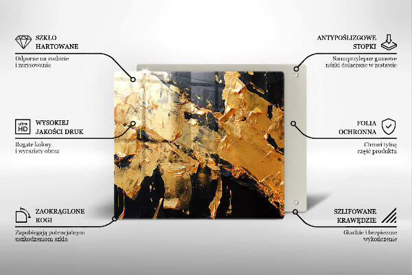 Glas Ceranfeldabdeckung Elegante Farbtextur