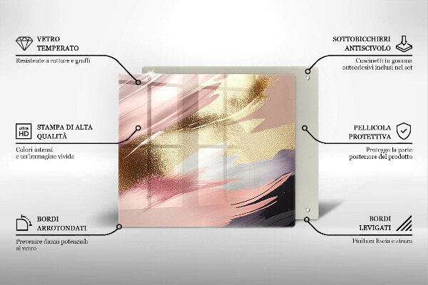 Glas Ceranfeldabdeckung Pastellflecken