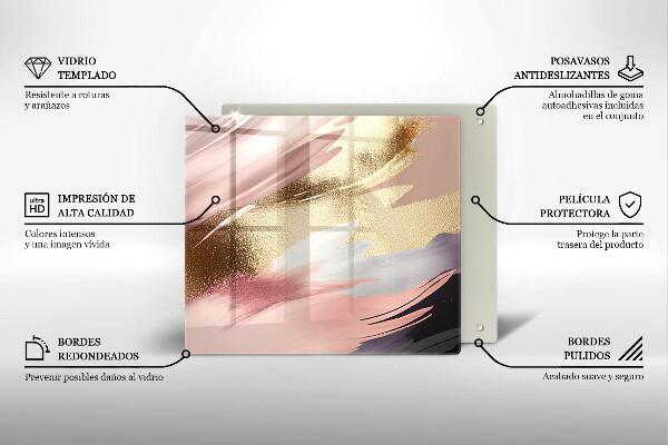 Glas Ceranfeldabdeckung Pastellflecken