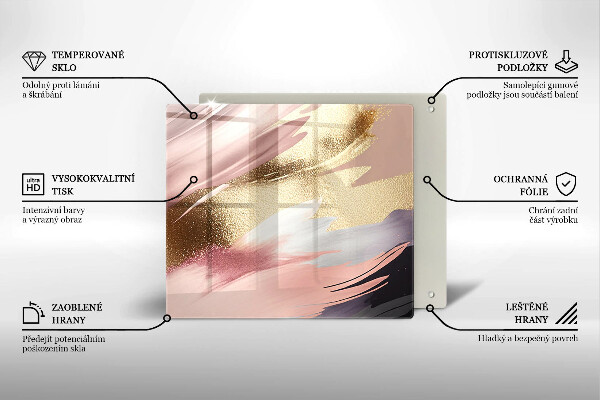 Glas Ceranfeldabdeckung Pastellflecken