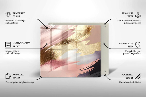 Glas Ceranfeldabdeckung Pastellflecken