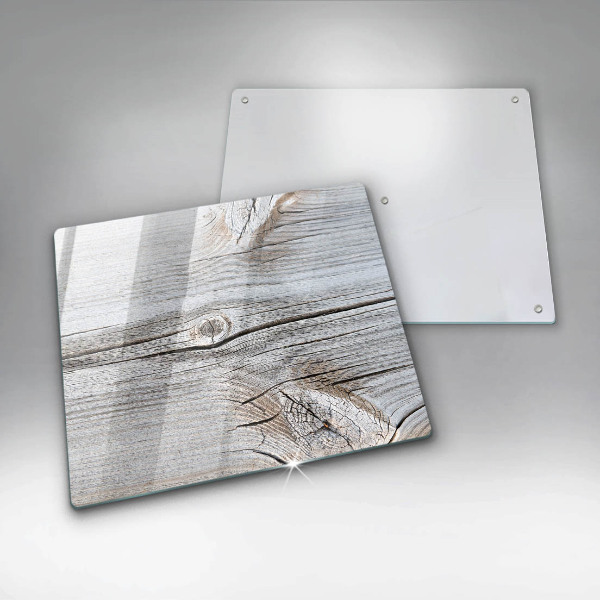 Glas Ceranfeldabdeckung Helle Holzstruktur