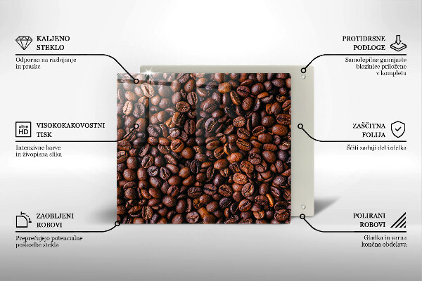 Glas Ceranfeldabdeckung Kaffeebohnen