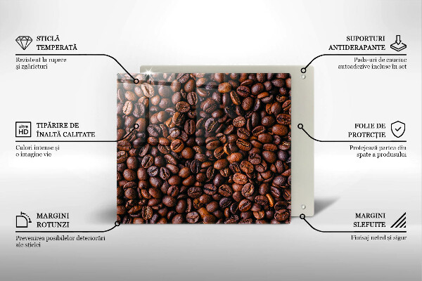 Glas Ceranfeldabdeckung Kaffeebohnen