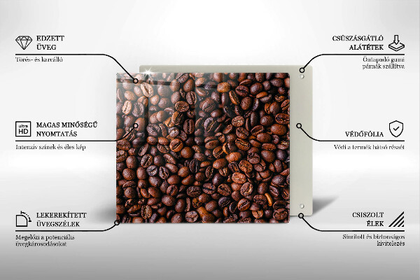 Glas Ceranfeldabdeckung Kaffeebohnen