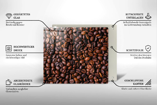 Glas Ceranfeldabdeckung Kaffeebohnen