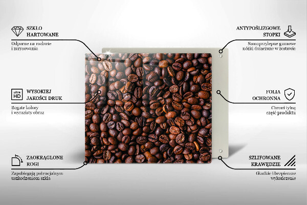 Glas Ceranfeldabdeckung Kaffeebohnen