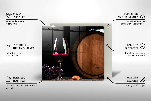 Glas Ceranfeldabdeckung Fassweinglas