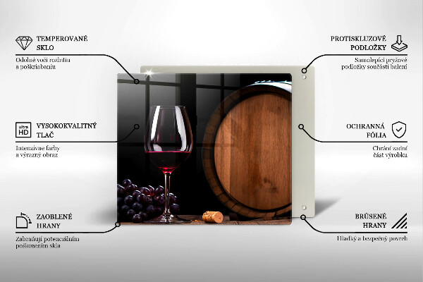Glas Ceranfeldabdeckung Fassweinglas