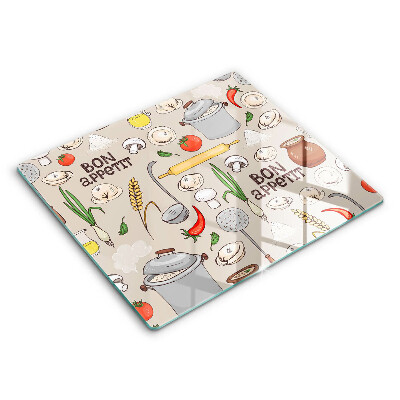 Glas Ceranfeldabdeckung Küchenillustration