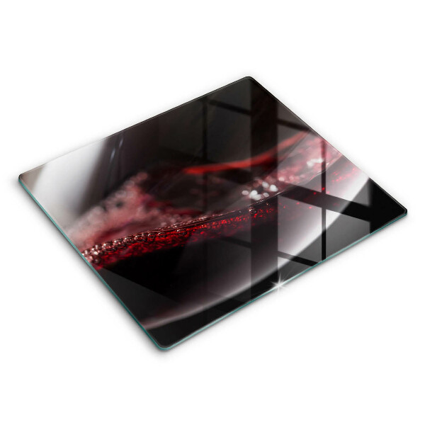 Glas Ceranfeldabdeckung Rotwein im Glas