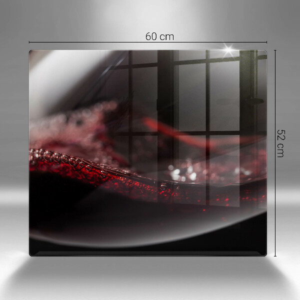 Glas Ceranfeldabdeckung Rotwein im Glas