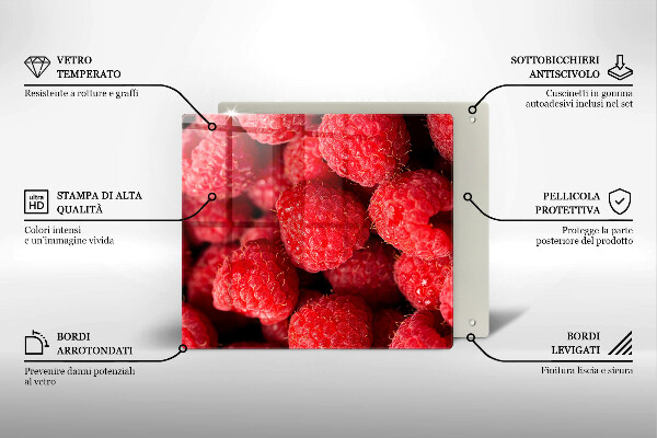 Glas Ceranfeldabdeckung Himbeerfrucht
