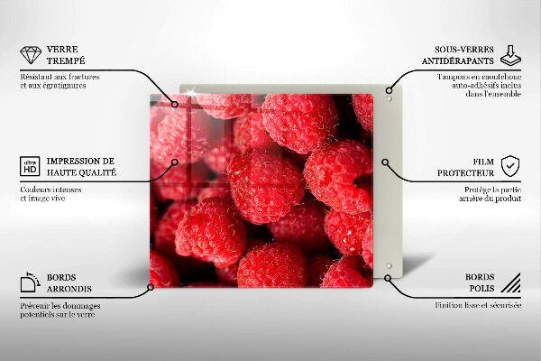 Glas Ceranfeldabdeckung Himbeerfrucht