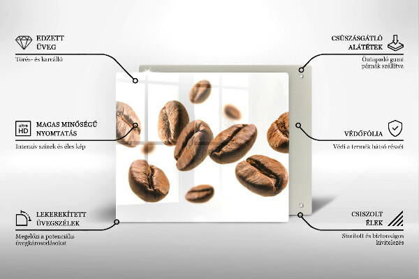 Glas Ceranfeldabdeckung Kaffeebohnen