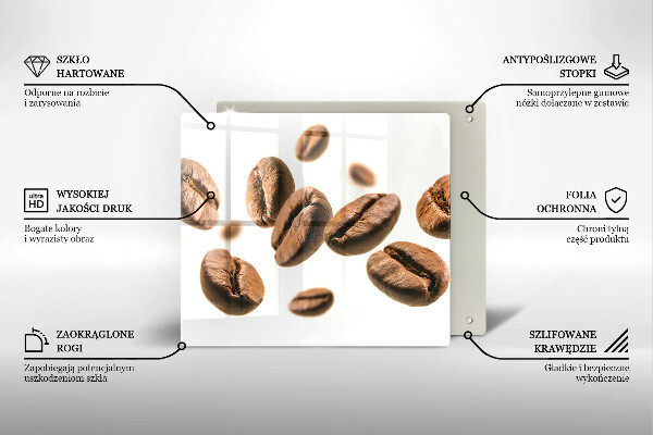 Glas Ceranfeldabdeckung Kaffeebohnen
