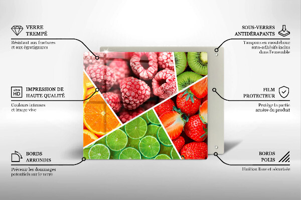 Glas Ceranfeldabdeckung Bunte Früchte