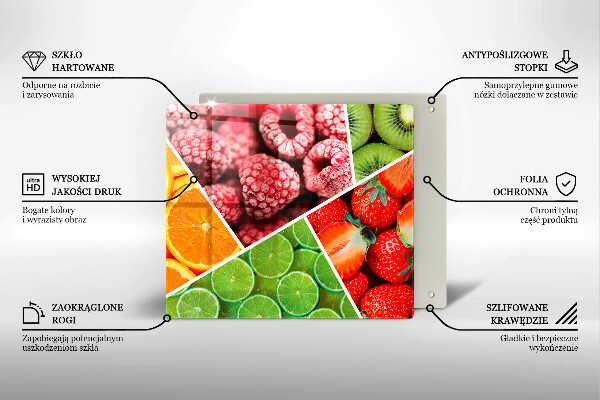 Glas Ceranfeldabdeckung Bunte Früchte