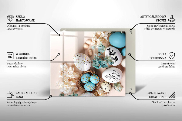 Glas Ceranfeldabdeckung Osterdekorationen