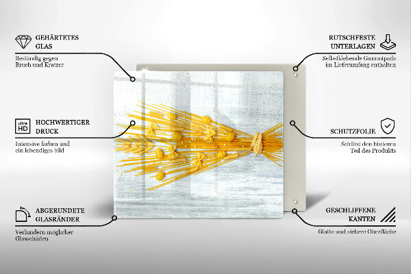 Glas Ceranfeldabdeckung Pasta