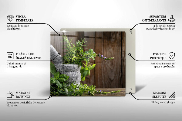 Glas Ceranfeldabdeckung Grüne Kräuter