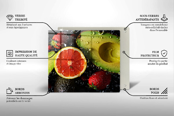 Glas Ceranfeldabdeckung Früchte und Gemüse