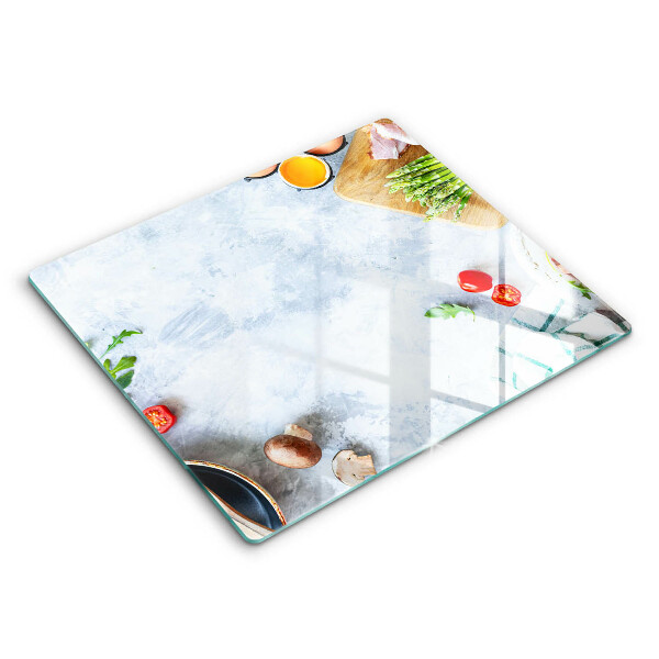 Glas Ceranfeldabdeckung Zutaten in der Küche