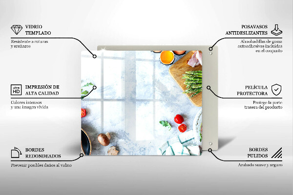 Glas Ceranfeldabdeckung Zutaten in der Küche